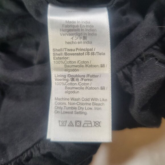 Madewell Womens Black Sleeveless Cotton Pleated Bubble Hem Top Size M - Picture 3 of 7